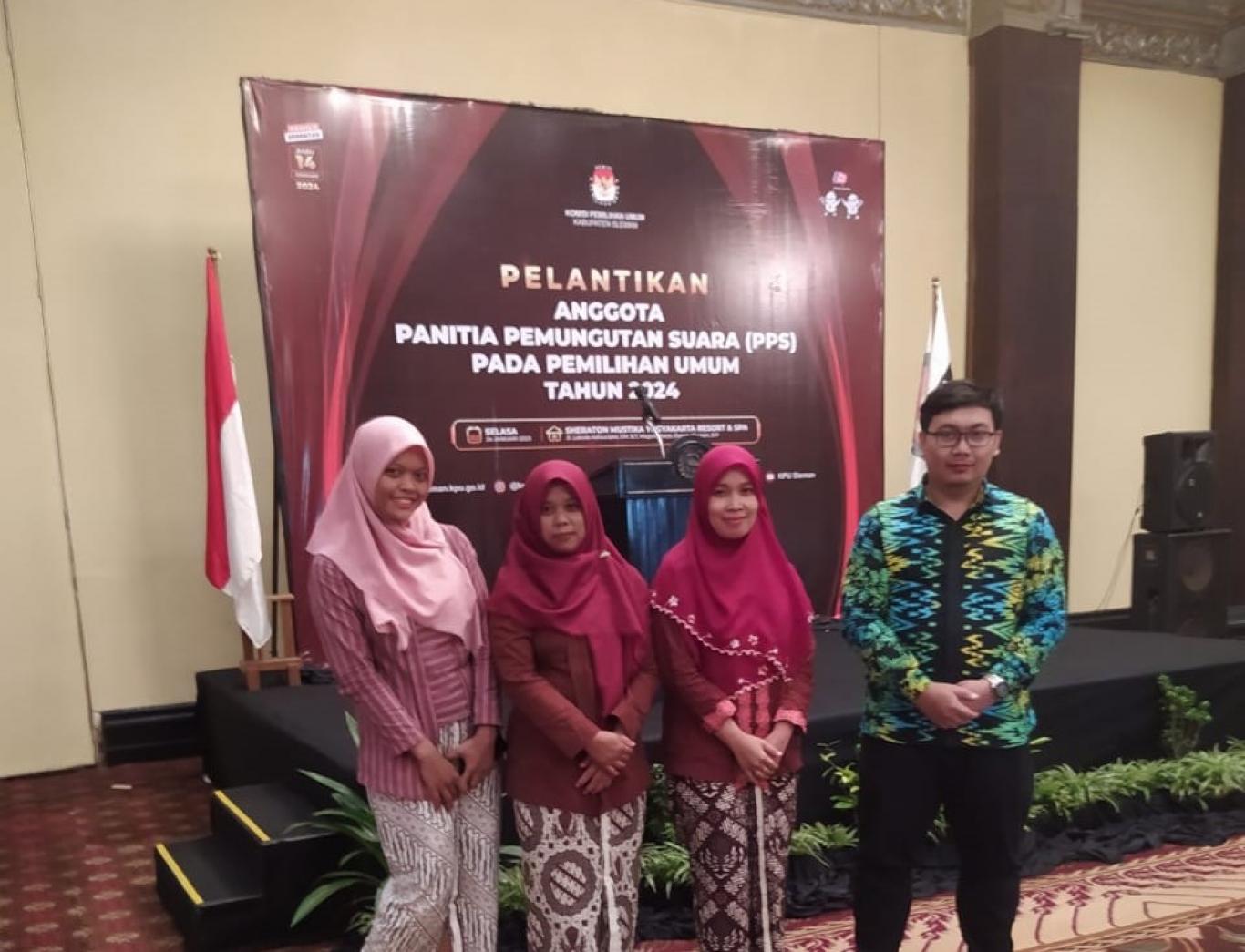Tiga Anggota PPS Kalurahan Sendangarum Dilantik KPU Sleman