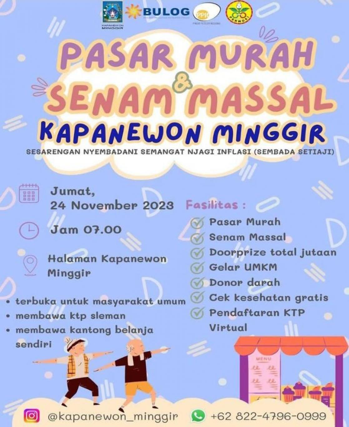 Pasar Murah dan Senam Massal Kapanewon Minggir